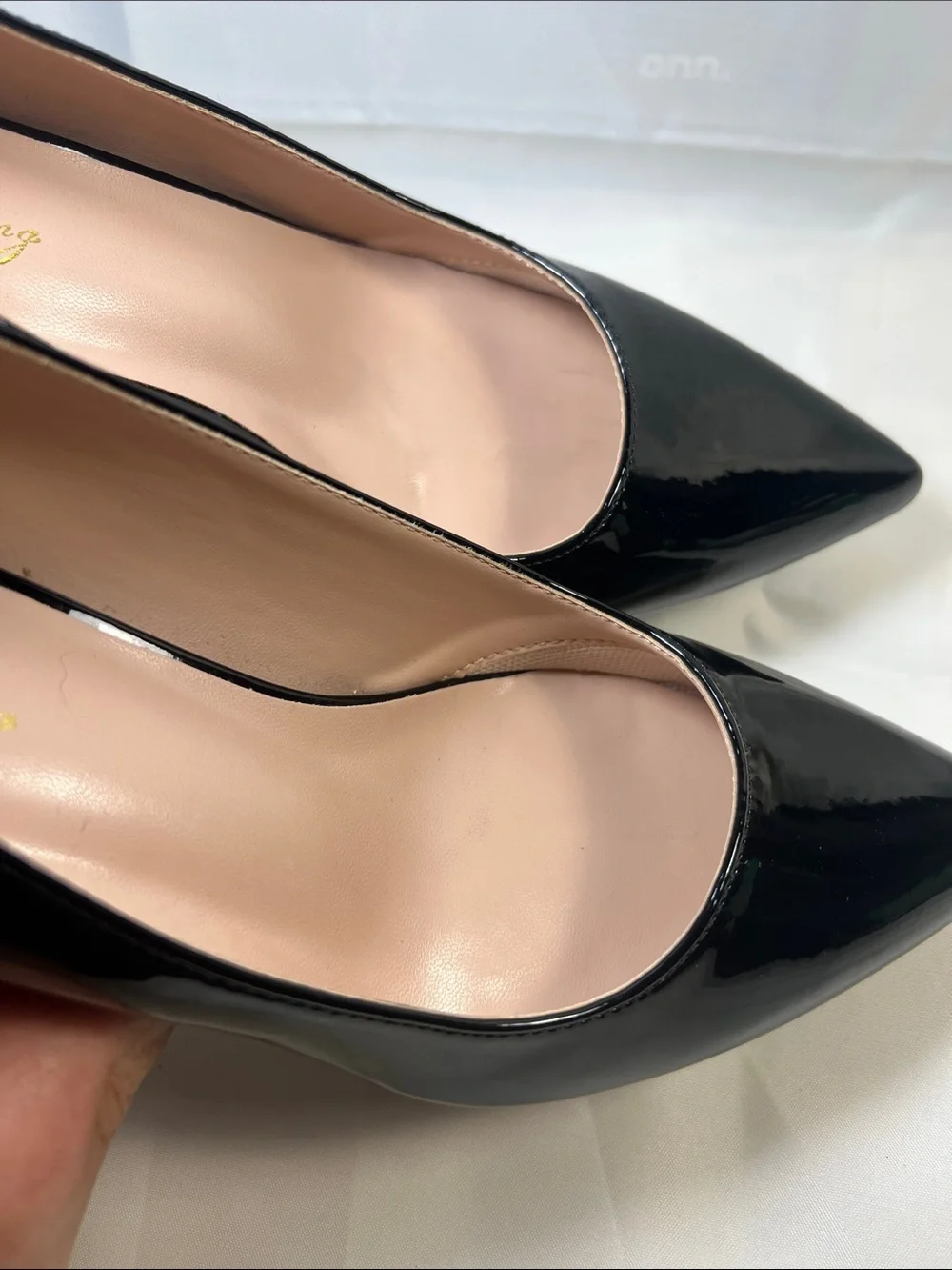 Classic Black Patent Pointed-Toe Pumps
